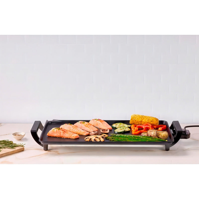 Plancha De Asar Ufesa Indiana 2500xl 2500w Antiadherente Color Negro