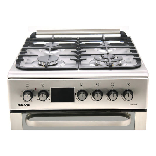 Cocina Combinada Siam 4 Hornallas Inox Color Acero Inox