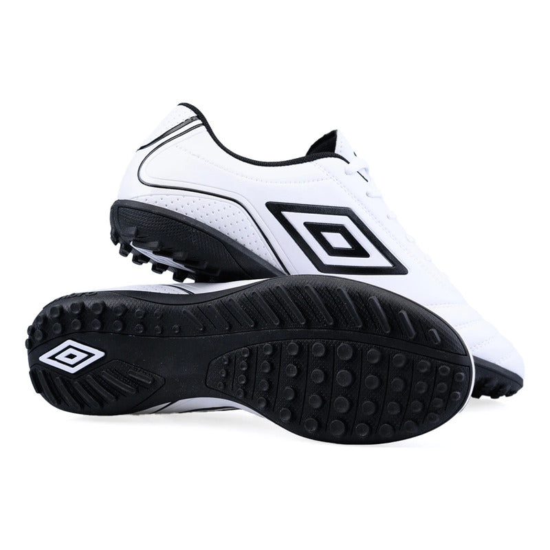 Championes Futbol 5 Umbro Classico Champion F5 Zapato Adulto - Blanco/negro - 12 Us