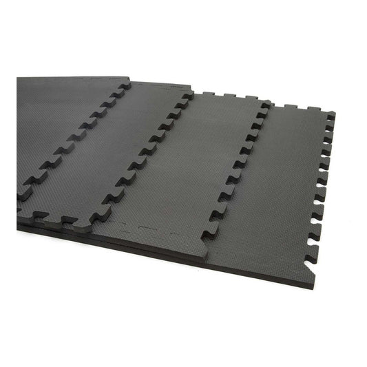 Piso Tatami Goma Eva Encastrable Negro 120x120x1,4 Cm Reebok - Negro