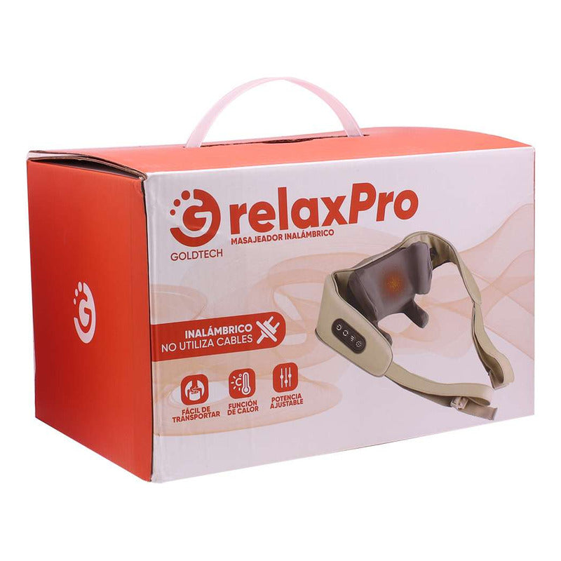 Masajeador Cuello Espalda Cervical Hombro Eléctrico Portátil Beige