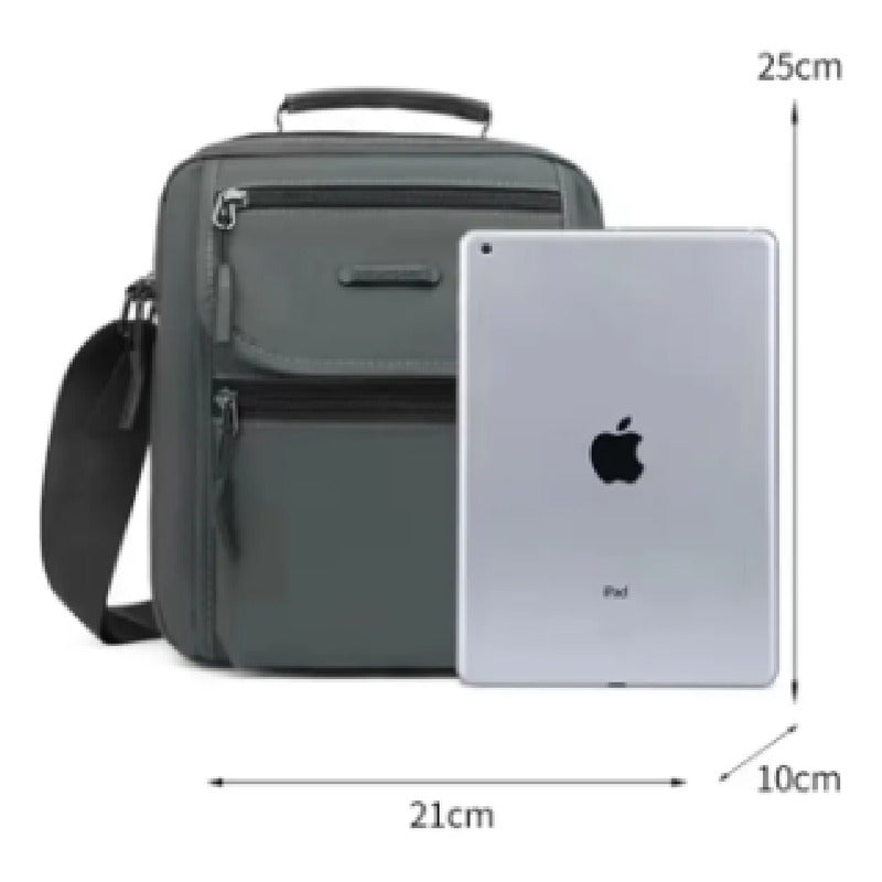 Bandolera Morral Unisex Cartera Fashion Bolso Impermeable Azul Lisa