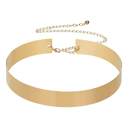 Cinto De Metal Para Dama Ancho 4 Cm Diseño Dorado Y Plateado Dorado Único