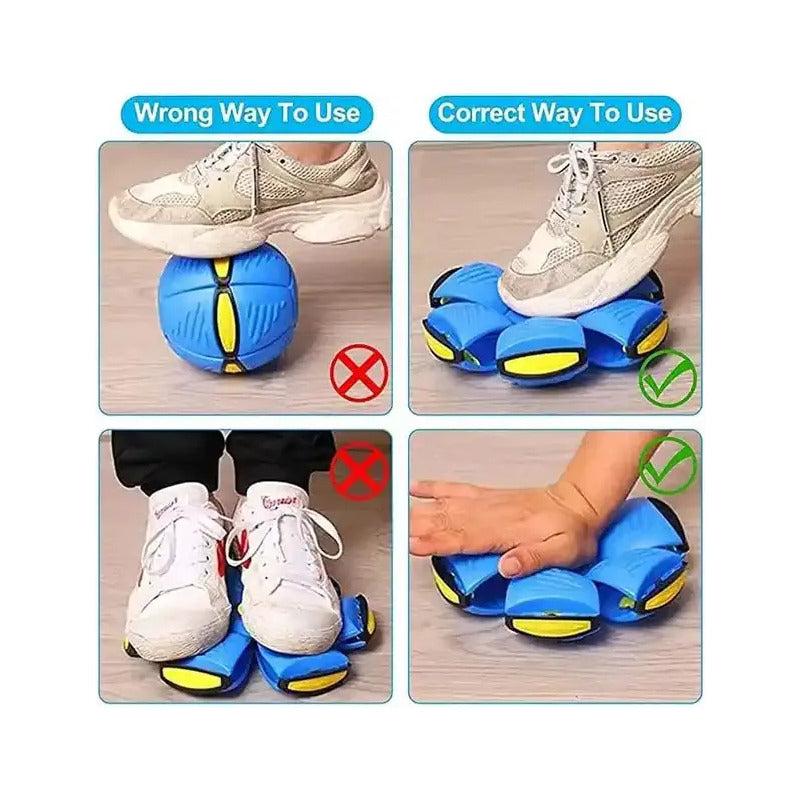 Pelota Mágica Disco Volador Con Luz Juguete Niños O Mascotas - - Azul