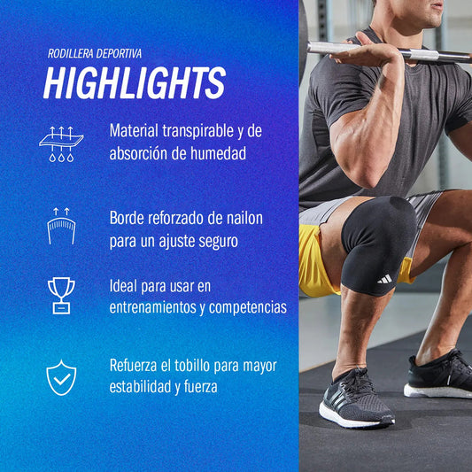 Rodillera Deportiva adidas Color Negro Blanco Xl