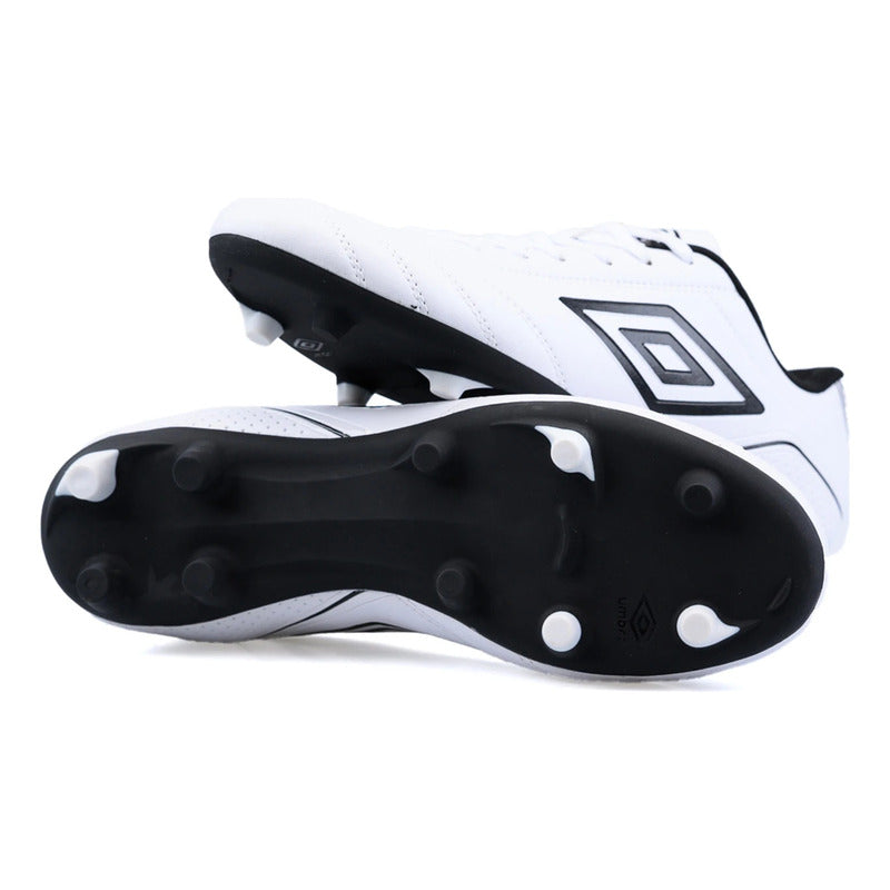 Championes Futbol 11 Umbro Classico Botin F11 Zapato Adulto - Blanco/negro - 7.5 Us