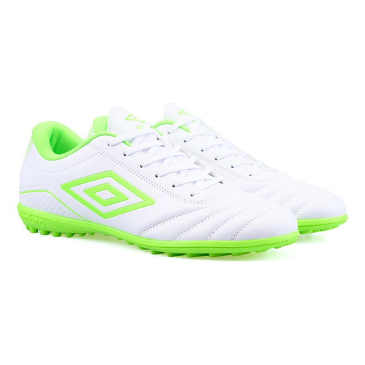 Championes Futbol 5 Umbro Classico Champion F5 Zapato Adulto - Blanco/verde - 8.5 Us