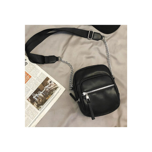 Bandolera De Dama Tipo Morral De Mujer Con Correa Ajustable Negro Lisa