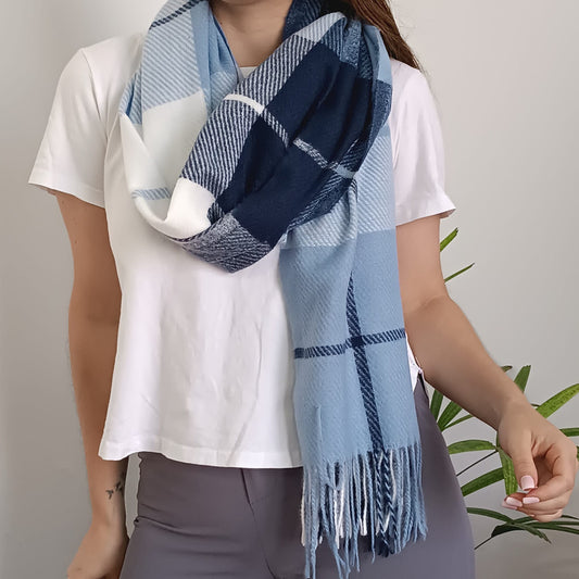 Chalina Bufanda Pashmina De Dama Afelpada Liviana Y Sauve Celeste
