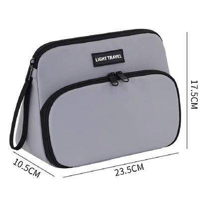 Neceser Organizador  Práctico Para Viaje Tela Impermeable Negro Lisa