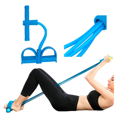 Banda Elástica Con Tensor Con Apoya Pies Colores Supergym