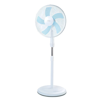 Ventilador De Pie Ufesa 40cm 3 Velocidades 50w -5 Aspas. 40 Cm Blanco Celeste Plástico 5