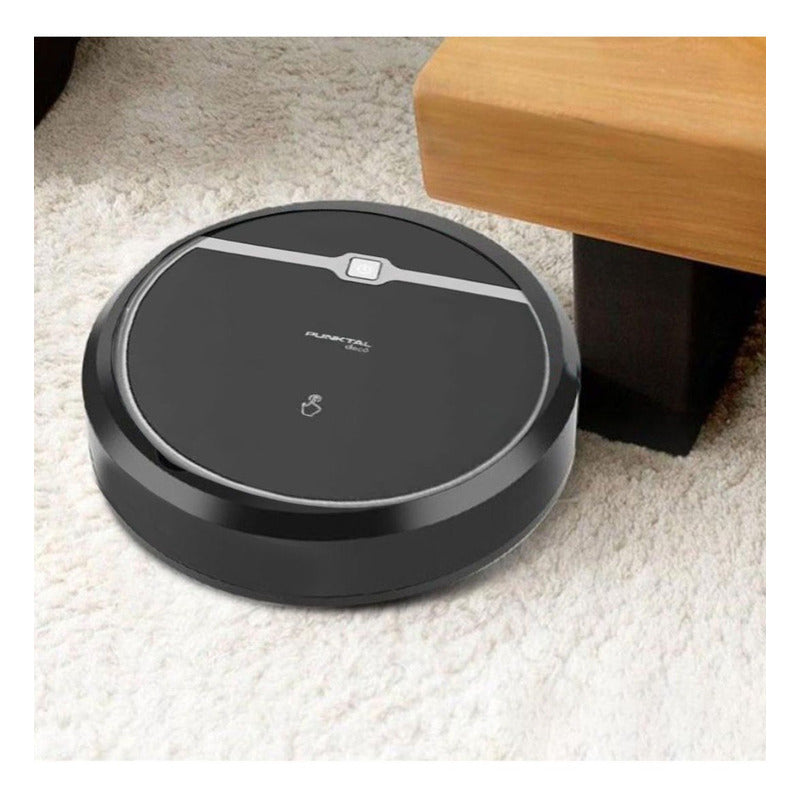 Aspiradora Robot Punktal Trapeadora Vuelve A La Base Color Negro