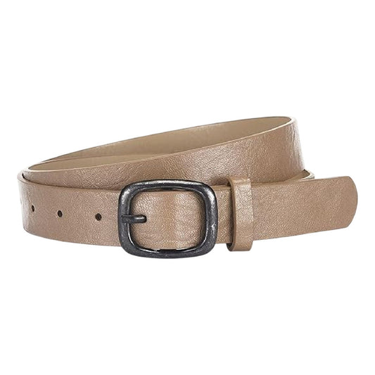 Cinto Con Tachas / Ojales Cinturón Para Dama Varios Diseños Caqui. 105x2.9 Cm