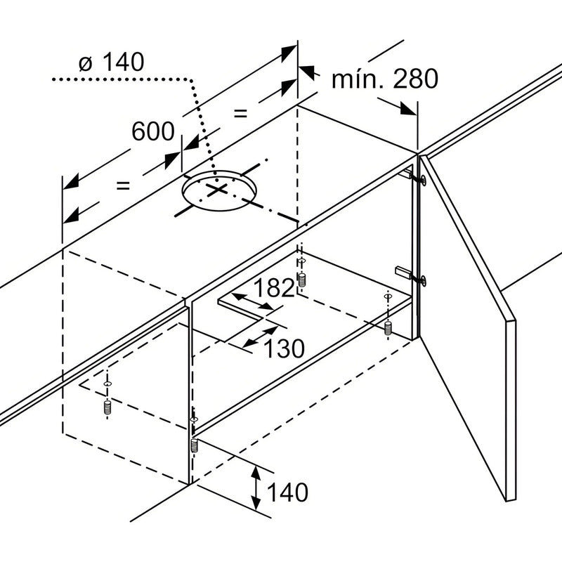 Campana Exctractora Telescopica 60 Cm Bosch Dft63ac50 Plata