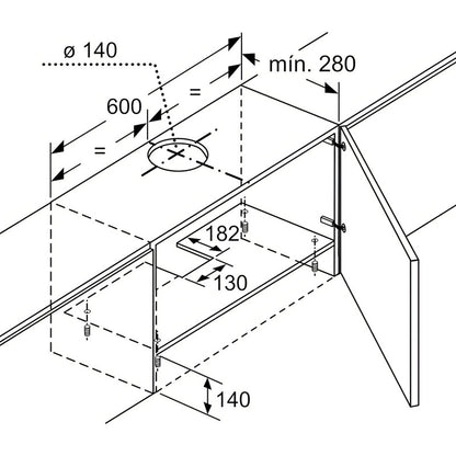 Campana Exctractora Telescopica 60 Cm Bosch Dft63ac50 Plata