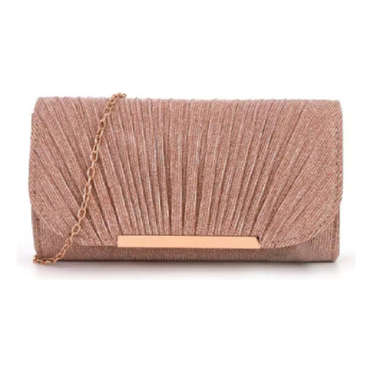 Sobre De Fiesta Con Cadenita Cartera Dama Carterita De Gala Champán