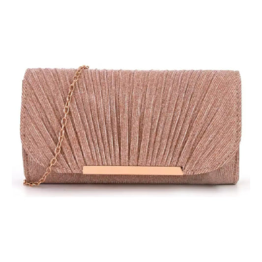 Sobre De Fiesta Con Cadenita Cartera Dama Carterita De Gala Champán