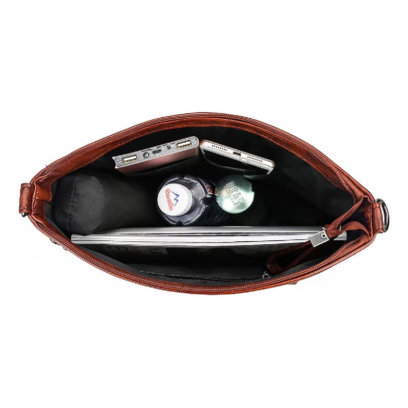 Cartera Bandolera Mujer Tachas Cuero Sintético Negra Negro M2