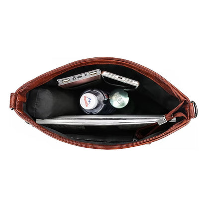 Cartera Bandolera Mujer Tachas Cuero Sintético Negra Negro M2