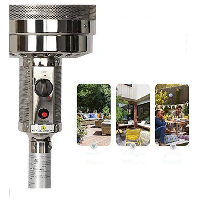 Estufa De Patio Hongo A Gas De Exterior Xion Color Negro