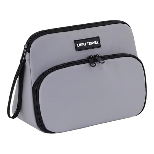 Neceser Organizador  Práctico Para Viaje Tela Impermeable Gris Lisa