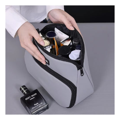 Neceser Organizador  Práctico Para Viaje Tela Impermeable Negro Lisa