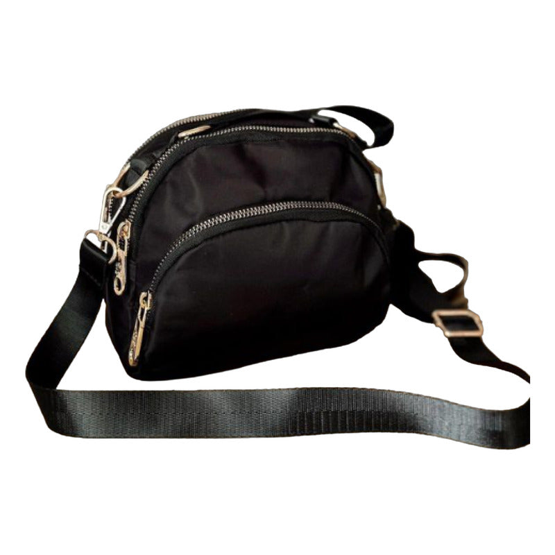 Cartera De Damas Bolso Para Mujer Bandolera Correa Ajustable - Negro
