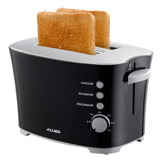 Tostadora Allied Al-bt85 Para 2 Panes Color Negro 7 Niveles