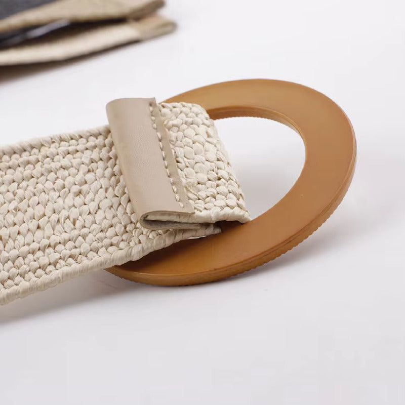 Cinto Cinturón De Tela Elastizado Yute Varios Diseñenos Crudo Único