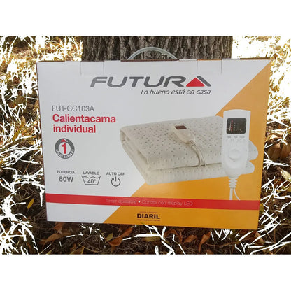 Calienta Cama 1 Plaza Futura Fut-cc103a Auto Off 150 X 80 Cm Blanco