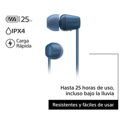 Audífonos Sony Inalámbricos In-ear Wi-c100 Color Azul - Azul
