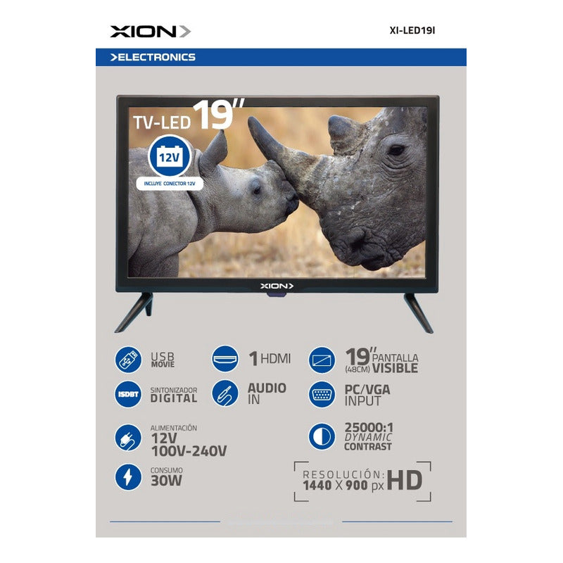Tv Led Xion Pantalla 19  Hd Televisor 12 V
