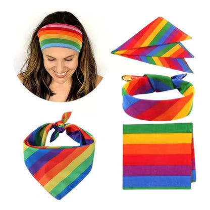 Bandanas De Moda Pañuelos De Algodon Multiusos Unisex Lgbt