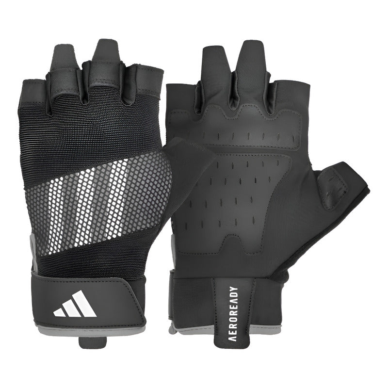 Guantes De Entrenamiento adidas Performance Gris Rayado Xs