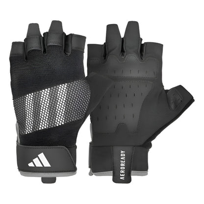 Guantes De Entrenamiento adidas Performance Gris Rayado Xs