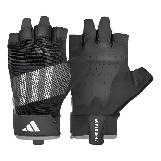 Guantes De Entrenamiento adidas Performance Gris Rayado Xs