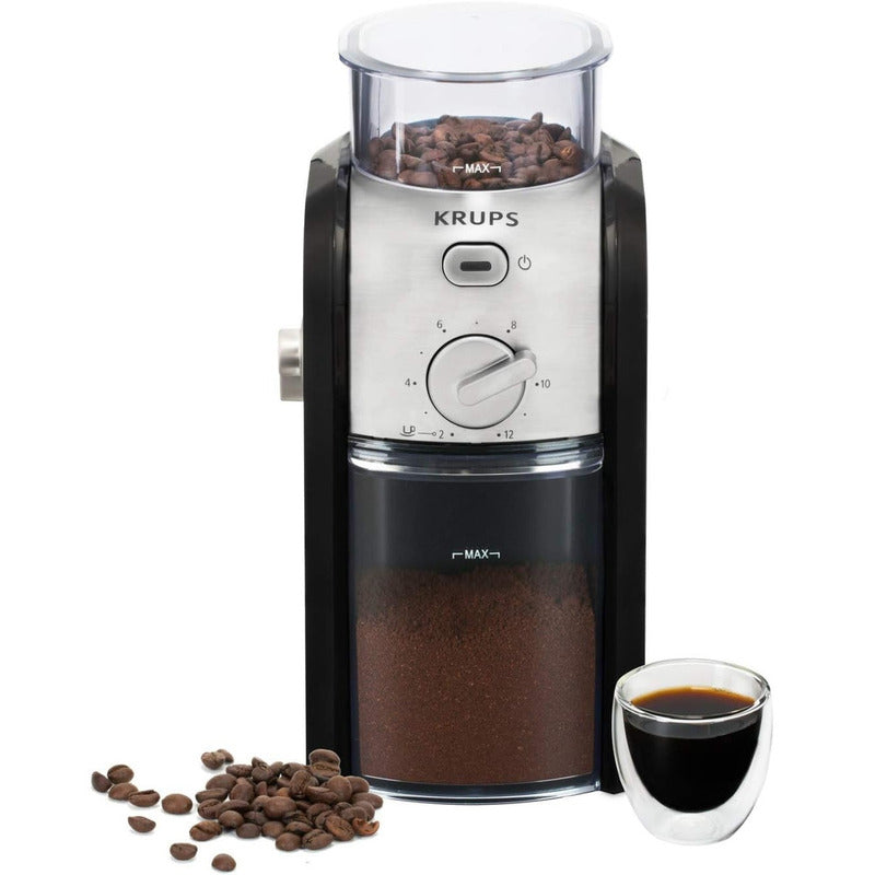 Molinillo De Cafe Krups, 17 Ajustes De Triturado 110w Negro