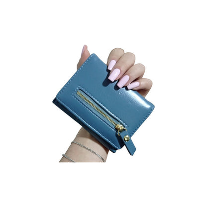 Billetera Dama Billeteras De Damas Con Monedero Para Mujeres Azul Petróleo