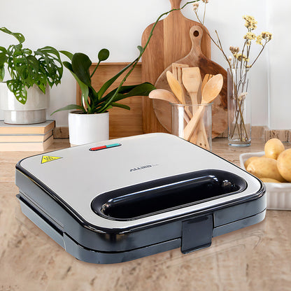 Sandwichera Allied Antiadherente Al-sd750 750 W Plateado