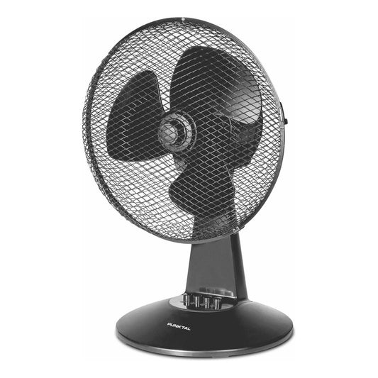 Ventilador De Mesa 30 Cm Negro Punktal 3 Aspas