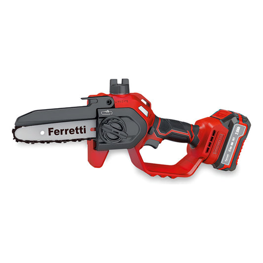 Mini Motosierra A Batería Ferretti By Punktal 20 V 8  - Rojo