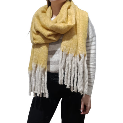 Bufanda Chalina Pashmina De Dama Bufandones Livianos Suaves Amarillo
