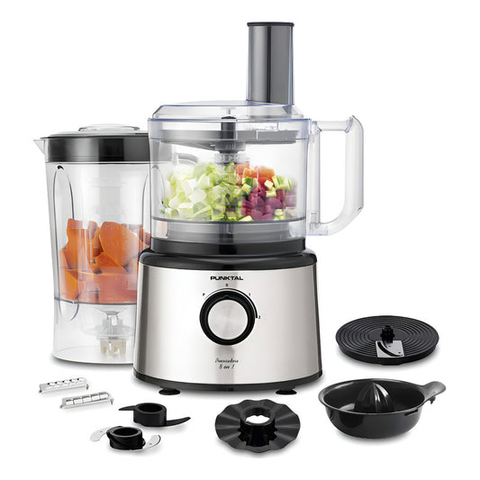 Multiprocesadora De Alimentos Punktal Pk-mp12 Acero Inoxidable 900w