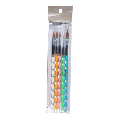 Pack De 5 Pinceles Para Realizar Uñas Esculpidas En Acrílico Mix
