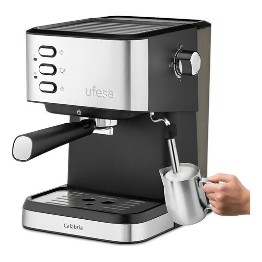 Cafetera Expresso Ufesa Calabria Color Gris Gris