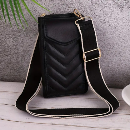 Phone Bags Porta Celular De Dama Cartera Morral Y Billetera Negro