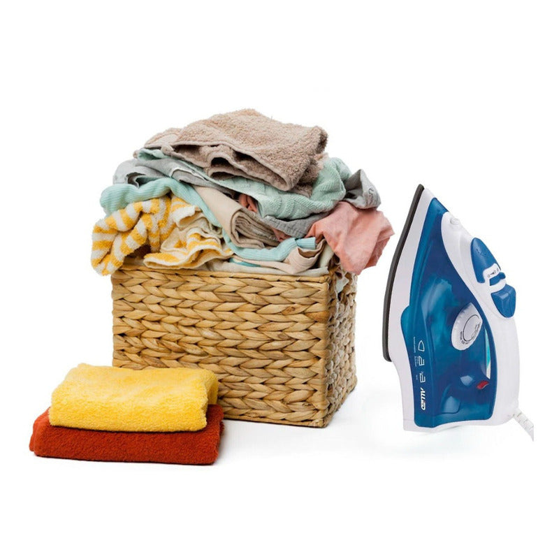 Plancha A Vapor Allied Antiadherente 1400 W Compacta - Azul