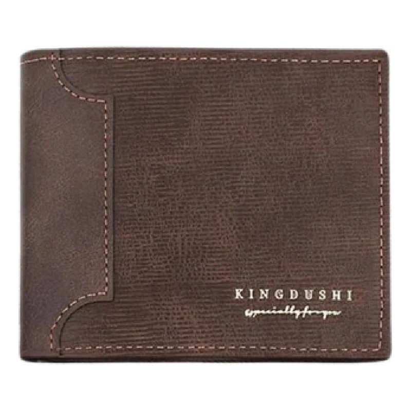 Billetera Para Hombre Con Monedero Sector Tarjeta De Cuerina Marrón 1