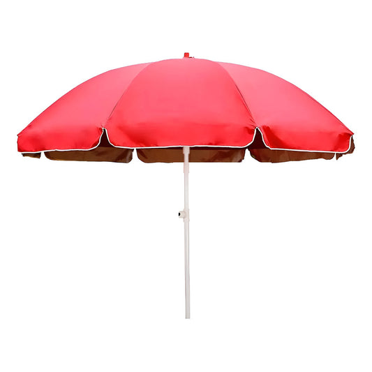 Sombrilla Octogonal 2 Mts C/filtro Uv, Funda, Playa O Jardin - Rojo